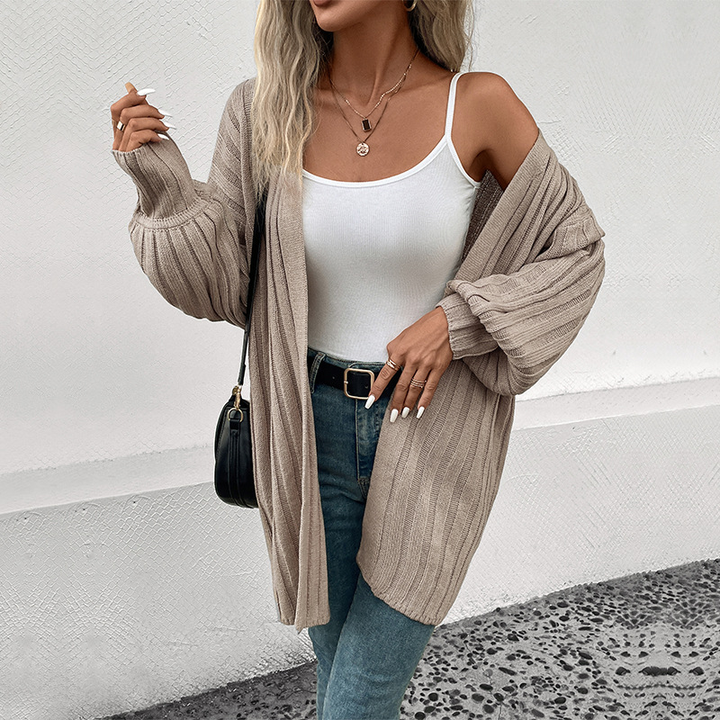 Women's Long-Sleeve Cardigan Sweater
