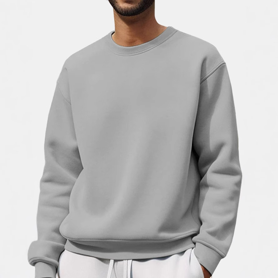Men's Velvet Round-Neck Long-Sleeve Sweatshirt
