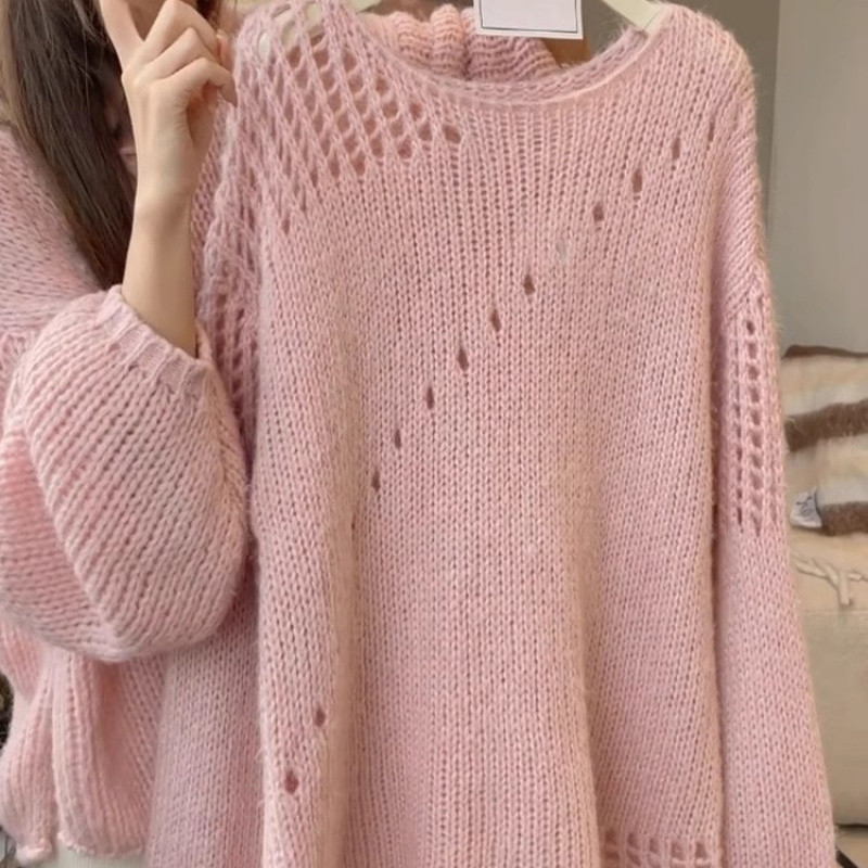 Women's Knitted Hollow-Out Sweater