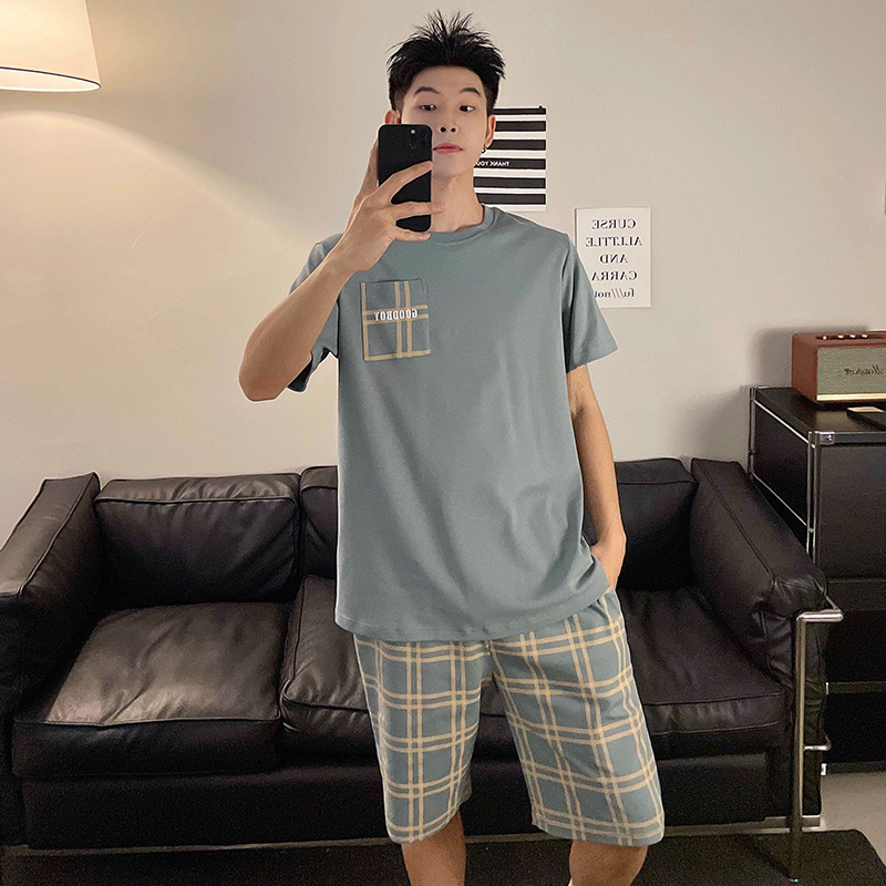 Men's Loose Cartoon Round-Neck Loungewear Set