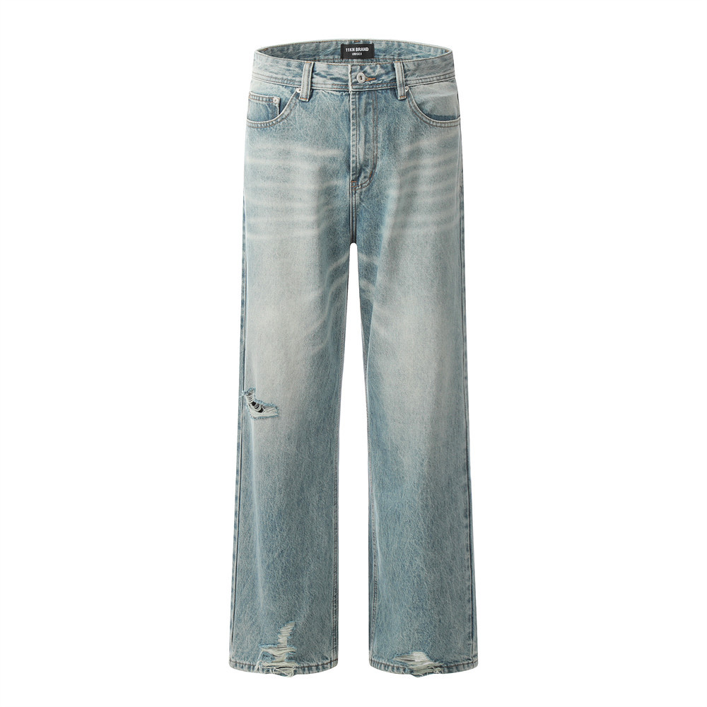 Loose Straight Retro American Men's Trousers