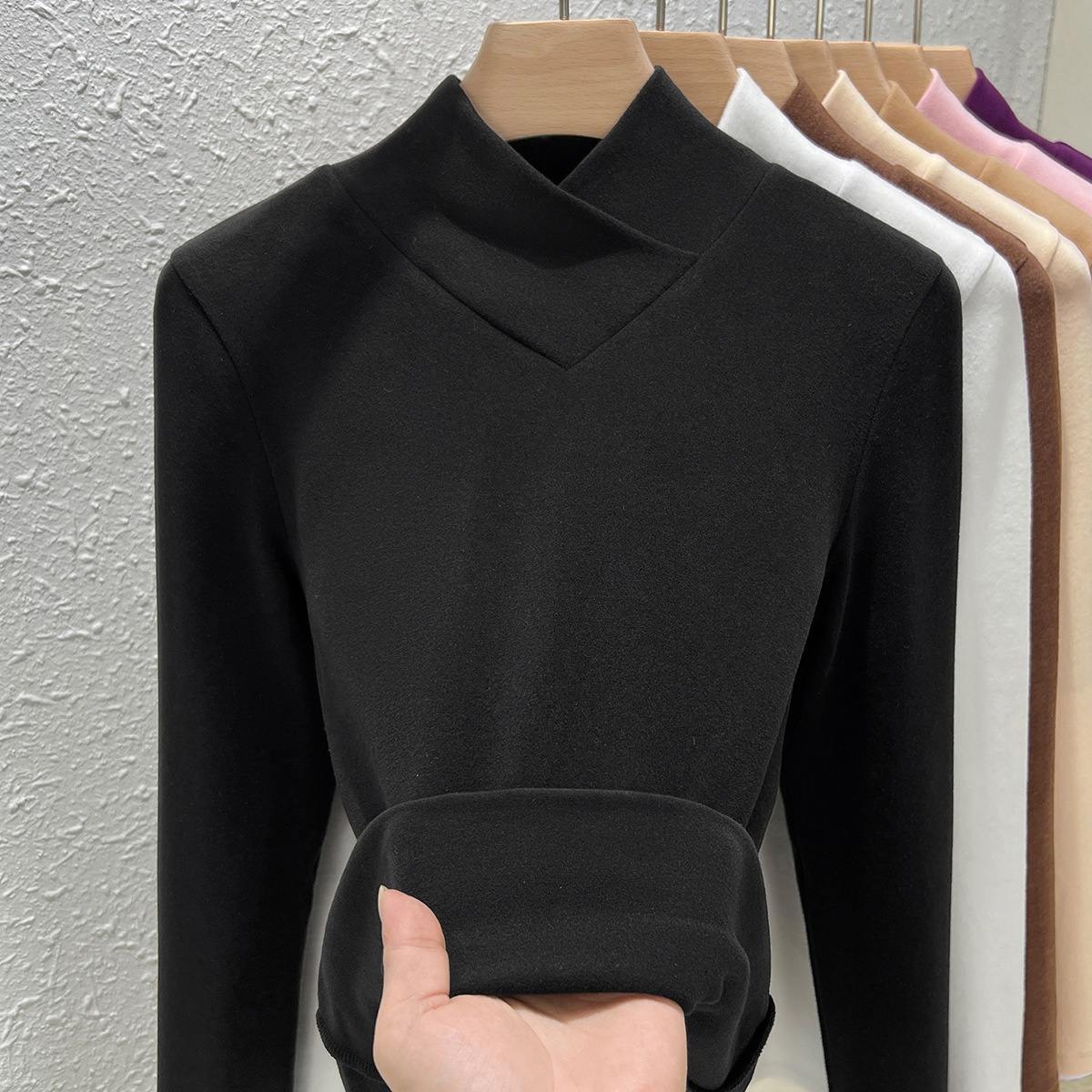 Women's Western-Style Undershirt with Double-Sided Velvet