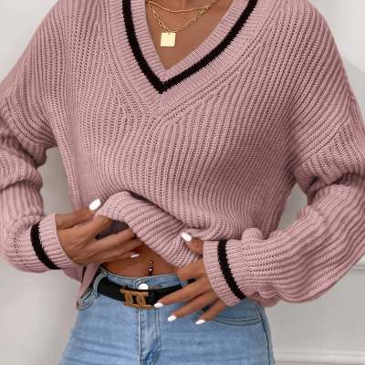Casual Loose Knitted Top for Autumn